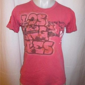 CHINA WALL INK "LOS ANGELES" ROSE T-SHIRT  S
